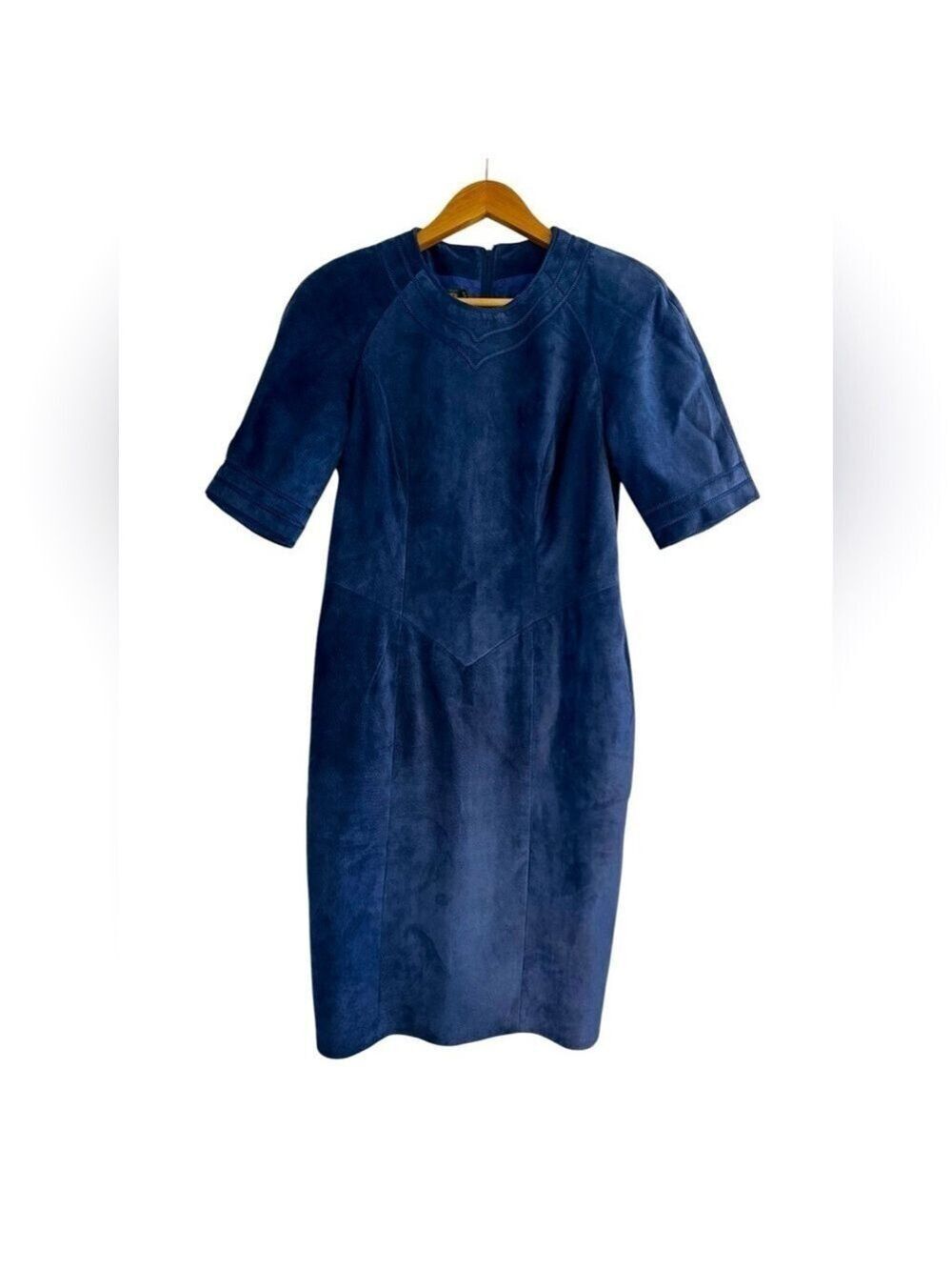 Danier Blue Suede Leather Dress Small